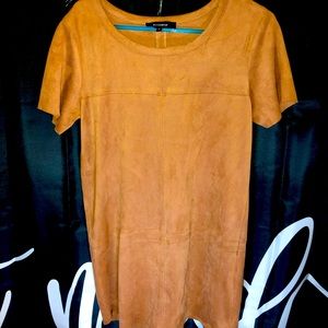 Olivaceous Tan Suede Dress by Allie and Chica